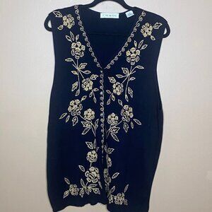 Very Nice Silk & Cotton Embroidered Vest